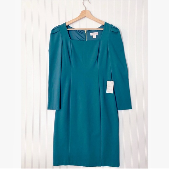 Rachel Parcell Square Neck Long Sleeve Ponte Dress - Picture 8 of 16